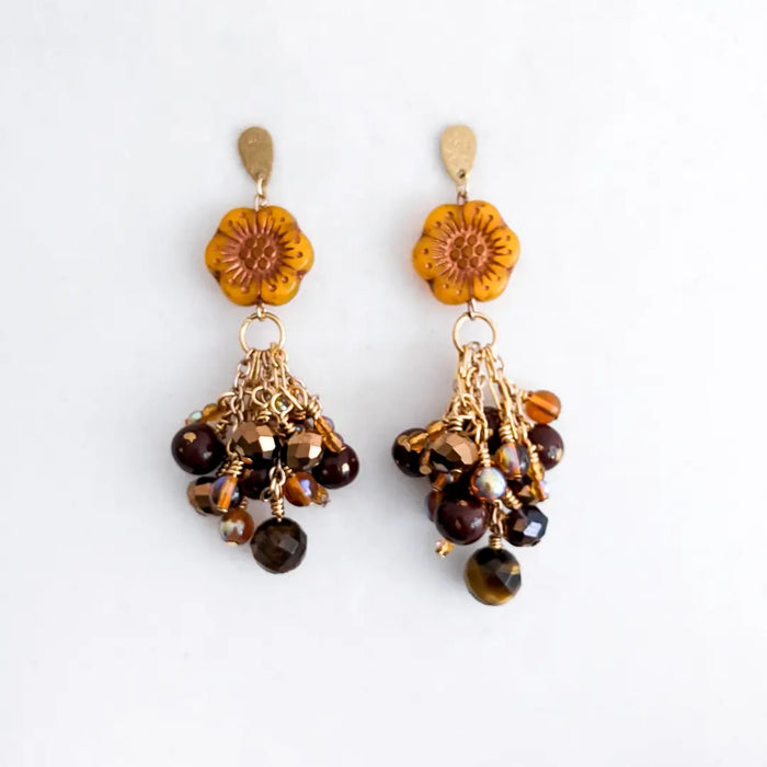 Phoebe Charm Earrings – Mustard