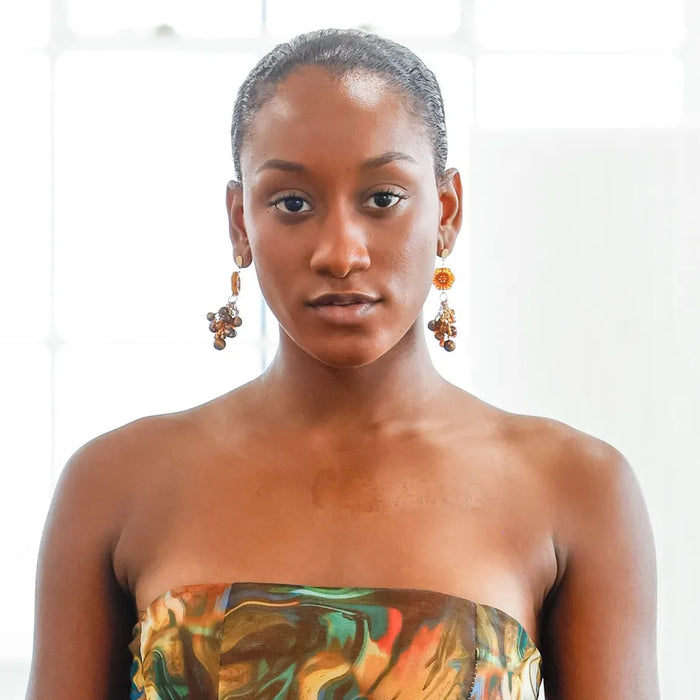 Phoebe Charm Earrings – Mustard