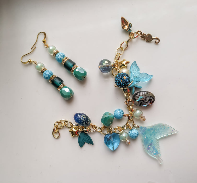 Sea Song Bracelet and Earring Set