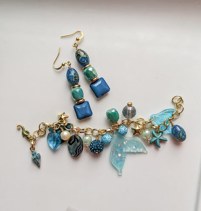 Sea Song Bracelet and Earring Set