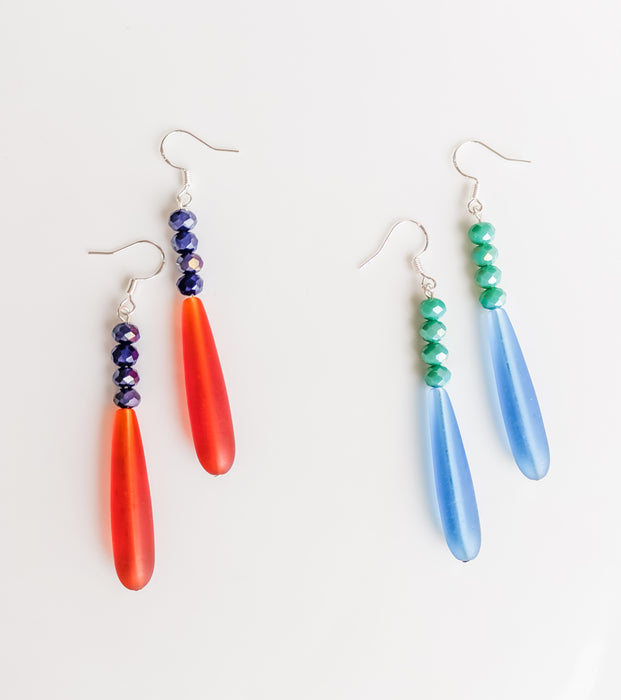 Glass Drops - Red Orange