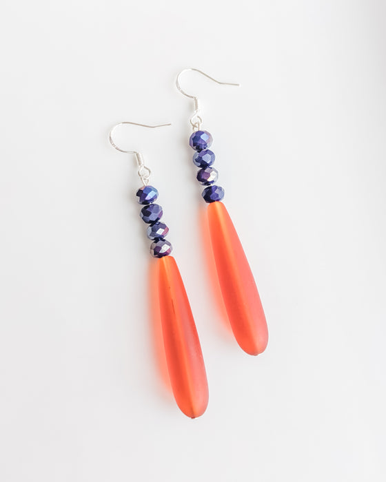 Glass Drops - Red Orange