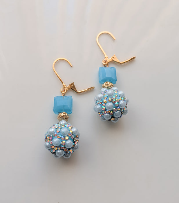 Pearl Frost Dangle Earrings