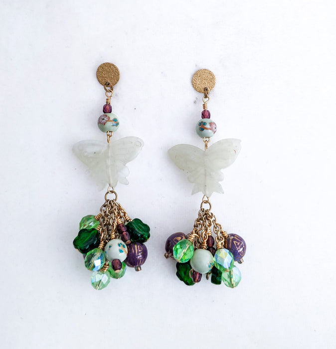 Farrah Jaded Butterfly Earrings