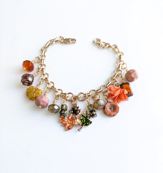 Autumn Whispers Charm Bracelet - Tassel