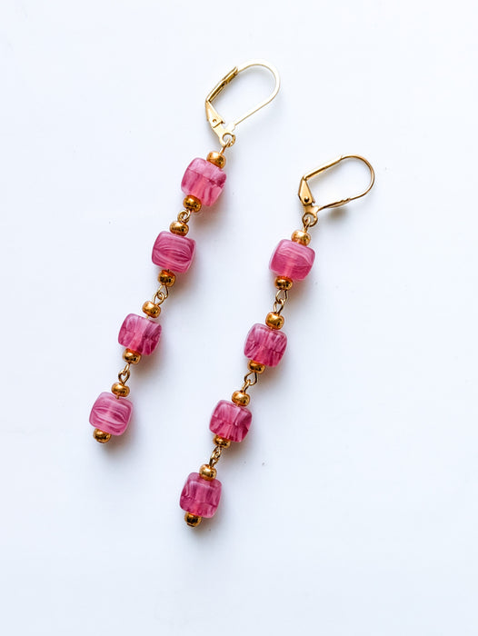 Rosé Cascade Earrings