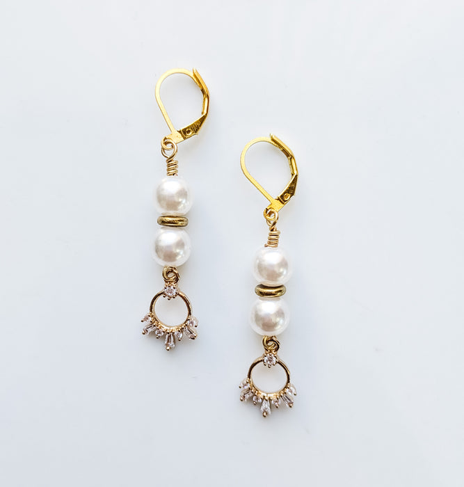 Lustre Drop Pearl Earrings