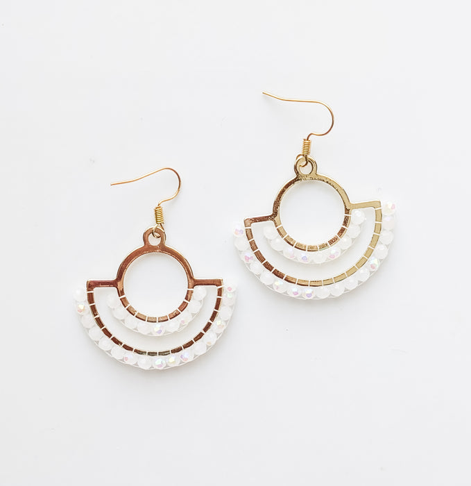 Crystal Cove Earrings - White