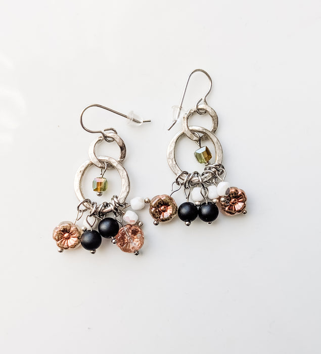 Vintage Bloom Charm Earrings