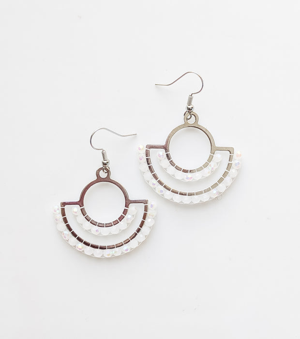 Crystal Cove Earrings - White